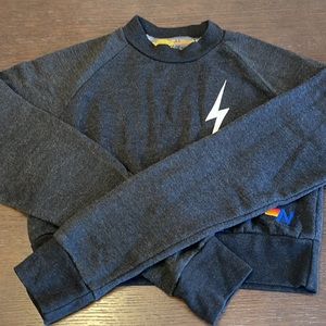 Aviator nation cropped sweatshirt new with tags, in perfect condition! Size Xs